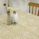 nappe table crochetée fleur motif coton beige clair decorative traditionnelleextérieur mariage festivités