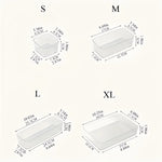 organiseur tiroir transparent moderne réutilisable plastique pet compartiments différents tailles xl