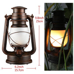lanterne portable vintage bronze led effet flamme rechargeable télécommande bluetooth