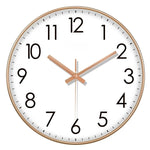 horloge murale quartz aiguille noir blanc simple facile lecture minimaliste sans tic tac moderne