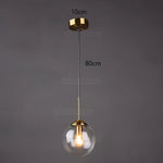 Suspension lumineuse moderne transparente câble doré brillant salon chambre étudiante