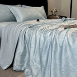 drap lit rose clair floral satiné été adultère lavable maison classique