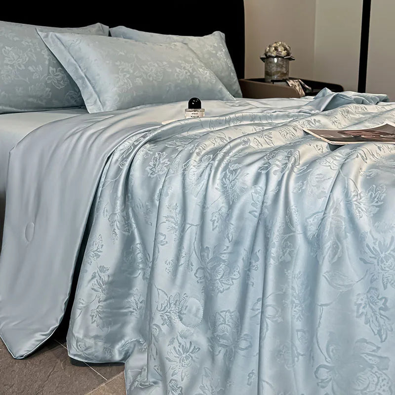drap lit rose clair floral satiné été adultère lavable maison classique