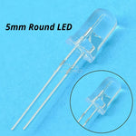 diodes led 5mm ronde bleu vert rouge blanc chaud jaune violet orange transparentes couleurs