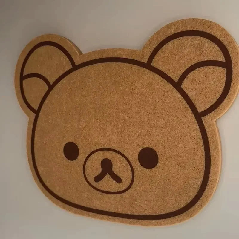 panneau clous ours mignon clips décoration murale cartoon marron clair éléments poupées fruits