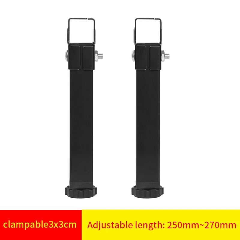 supports pied lit métal fer noir vis serrage industriel meubles réglables hauteur ajustable fond