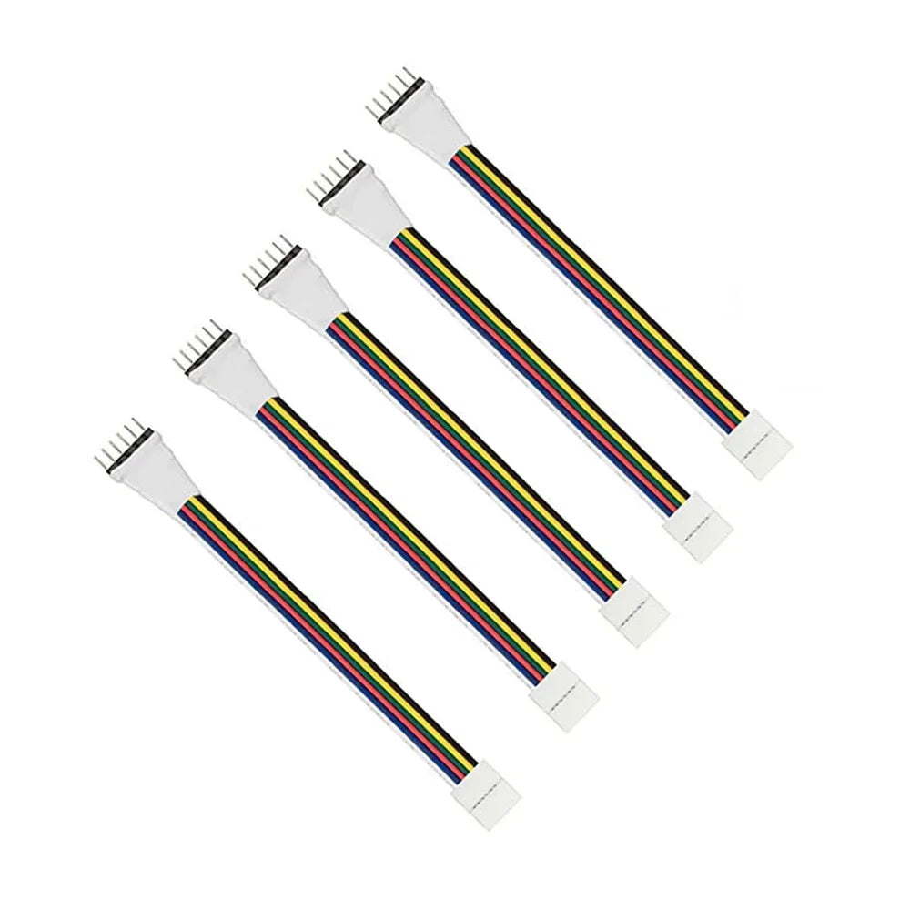 connecteurs électrique broches blancs moderne câbles 50cm RGBCCT LED sans soudure
