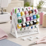 support bobines fil rose moderne réutilisable clips détachables pratique atelier couture