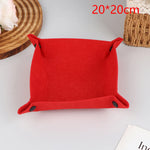 plateau rangement polyestère moderne bleu rose rouge jaune gris uni respectueux environnement