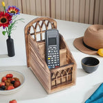 porte radios rustique gothique texture bois motifs géométriques couleurs brun gris noir