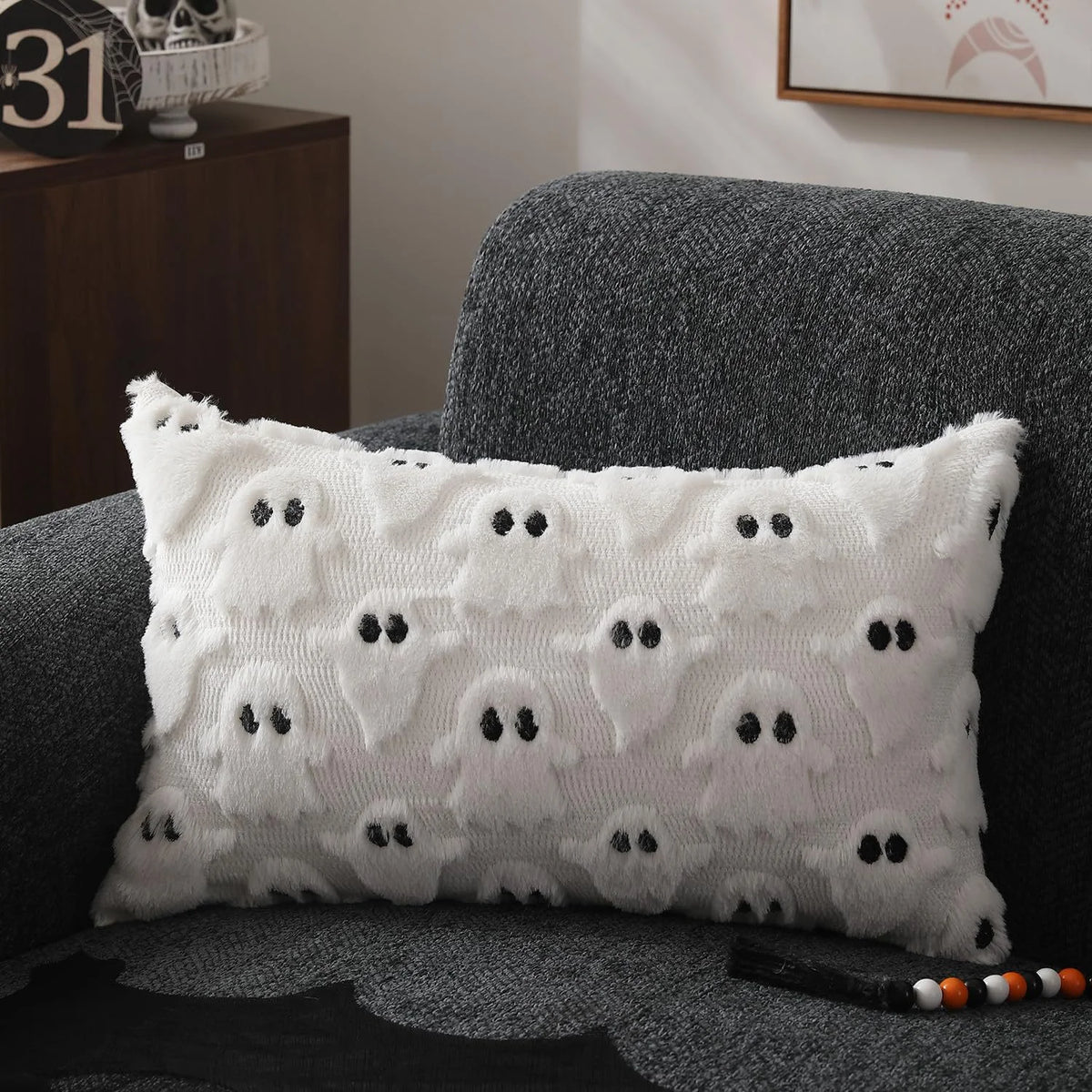 housses coussins géométriques boho chic beige motifs floraux adhésifs tassel opaques