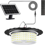 lampe solaire suspendue 244 led noir moderne télécommande détecteur mouvement ip65 abs