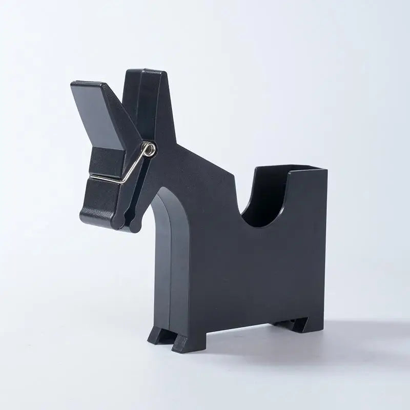 support stylos porte papier cheval blanc rose rouge moderne minimaliste clips