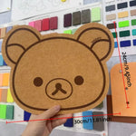 décoration murale kawaii ours mignon porte clés peluche polaroid pâtisserie liège texture granuleuse enfantin