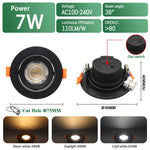 Spot LED Blanc Noir 75mm 90mm 120° 38° 90° interrupteur CCT moderne