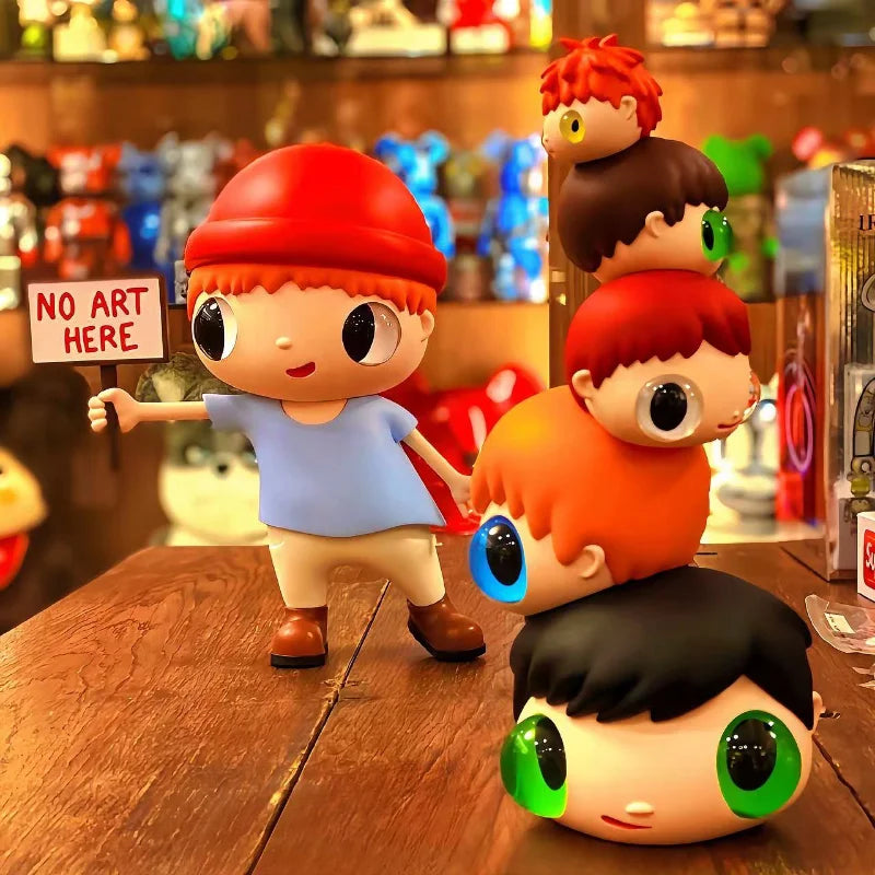 figurines animées grands yeux coiffures variées couleurs vives pack cadeau enfants modernes