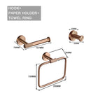ensemble accessoires salle bain or rose porte serviette savon papier brosse wc métal