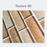panneau mural décoratif moderne brique 3d autocollant beige marron clair résistant humidité isolation thermique