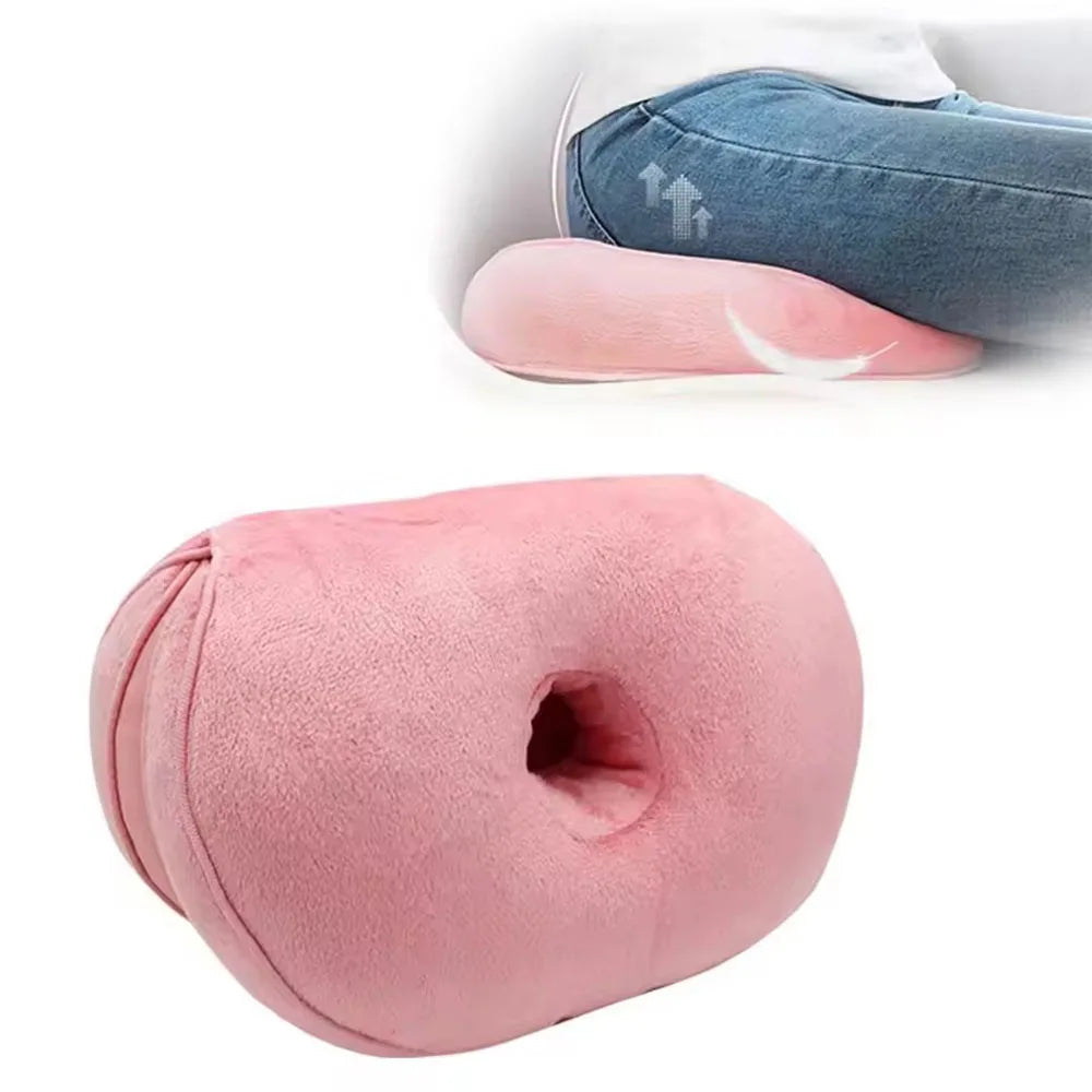 coussin donut rose moderne doux velours hanches bassin relaxation massage