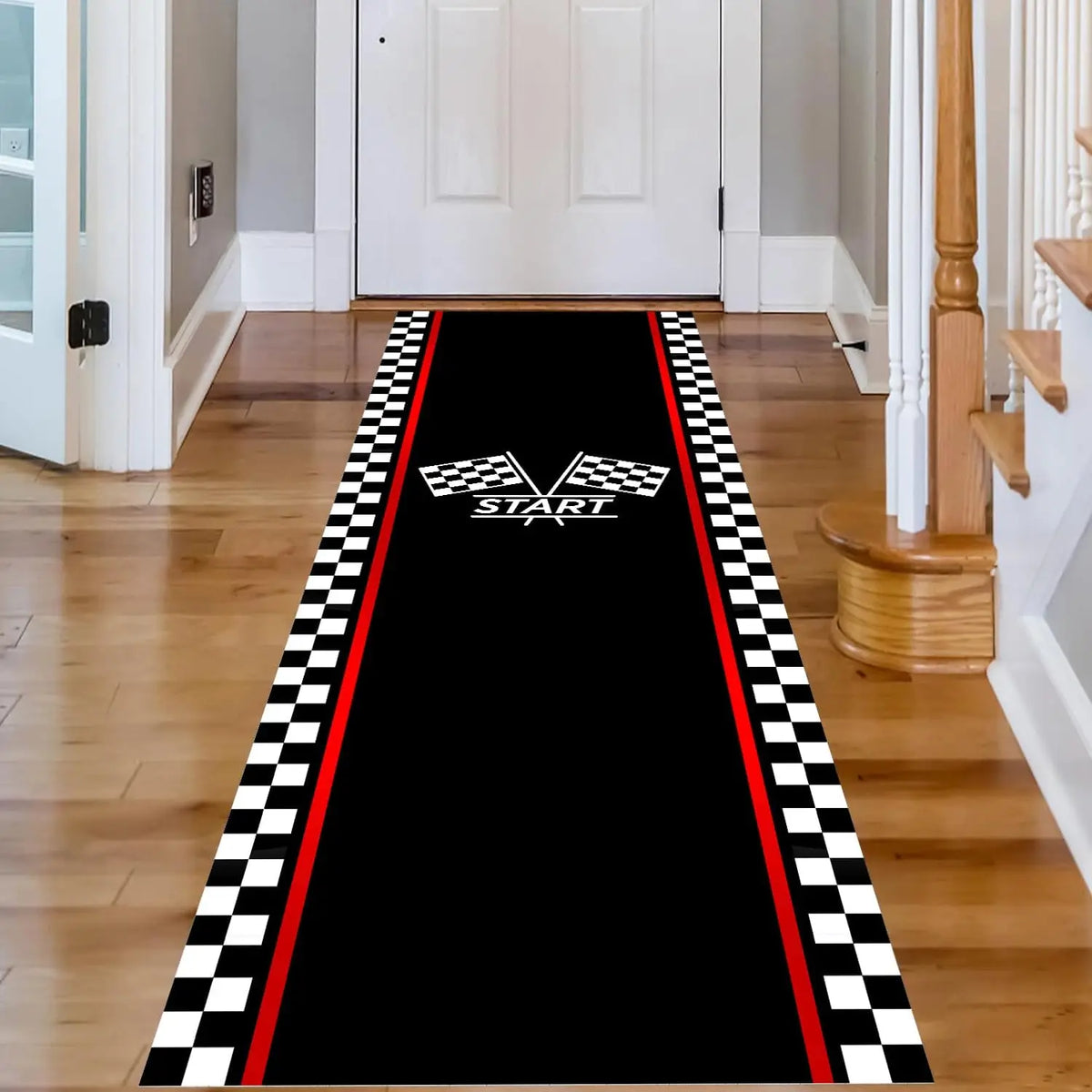 tapis sol motif route couleur noire blanche rouge jaune bleue moderne entrée chambre prièreextérieur