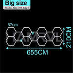 tube led blanc hexagonal moderne adhésif flux lumineux 2000 82000 121v 240v