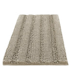 tapis bain antidérapant moderne tissu boules relief beige vert clair gris