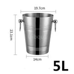 cuve vin acier inoxydable poignées vin whisky champagne seau glace