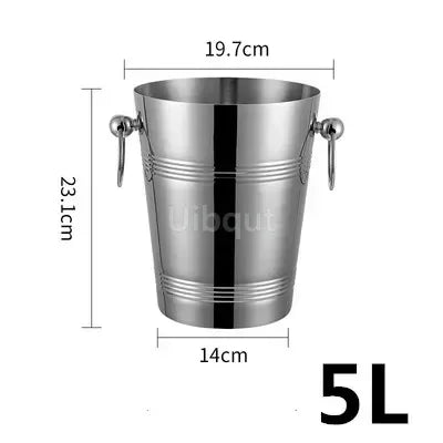 cuve vin acier inoxydable poignées vin whisky champagne seau glace