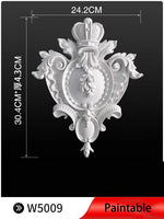 appliques decoratives sculptees floral classique blanc meubles deco mur opacite grande taille DIY