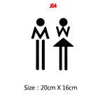 autocollants mural personnages stylisés humour minimaliste noir adhésif salle bain chambre enfants décoration vinyle