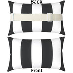 coussin moderne polypropylene rectangle blanc rayures utilisation décoration voiture 28x40cm imprimé nordique