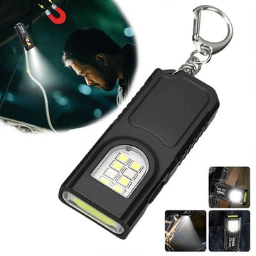 lampe poche rechargeable led porte clés multiple modes éclairage compact stroboscope clip aimant usb