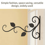 support mural suspension feuilles stylisées artisanal vis noires vis vertes vintage noir rustic