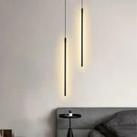 lampe suspension moderne noire rectangulaire minimaliste luminaire salon chambre métal aluminium intérieur