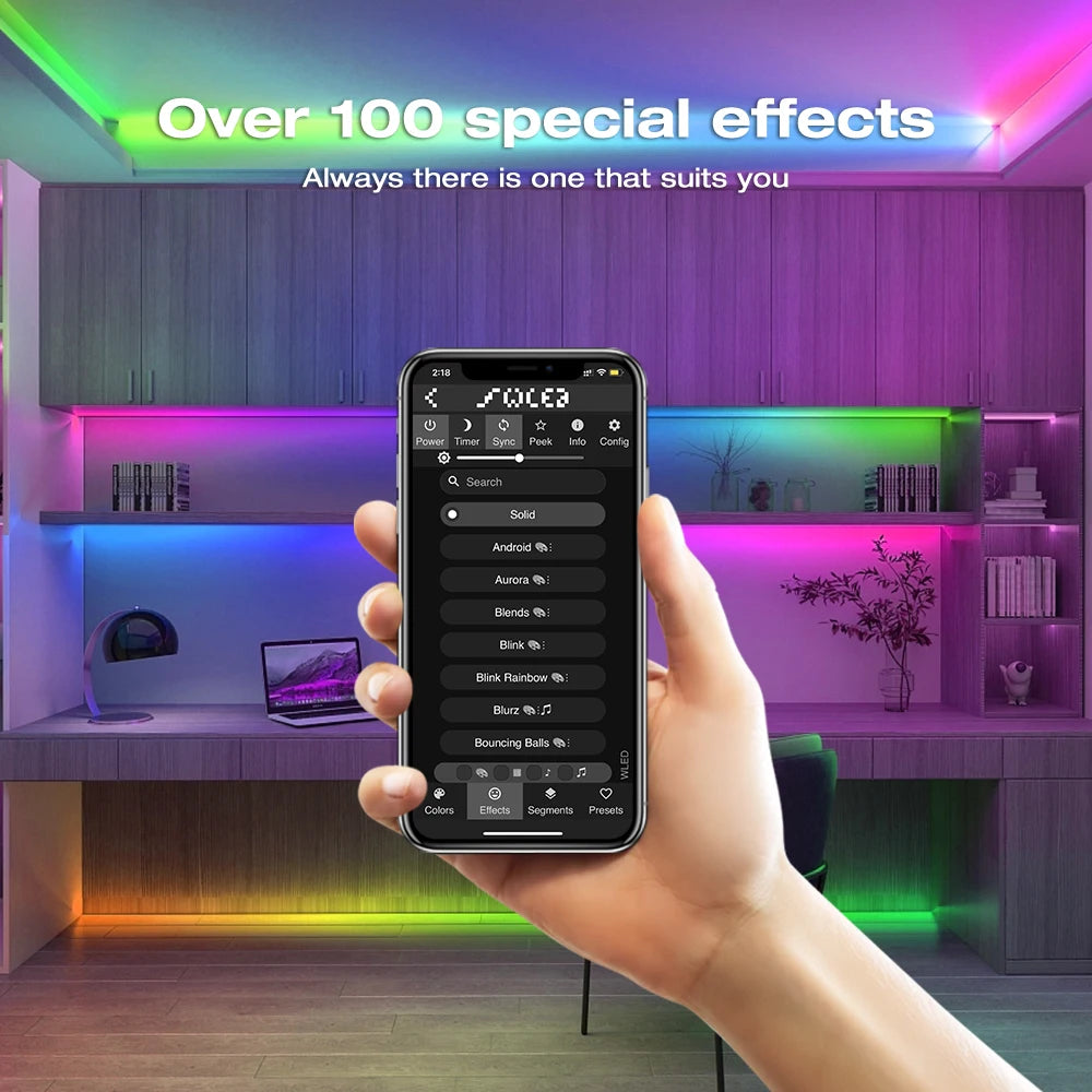 contrôleur numérique led wifi app wled strip light abs moderne blanc fonctionnel/gpio