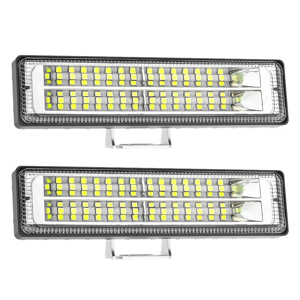 barre lumineuse led 84w ip65 double rangée noir support adjustable mounting bracket