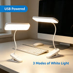 lampe pince usb blanc moderne interrupteur tactile flexibilité led 5v cem rohs
