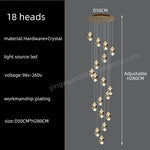 suspension lumineuse contemporaine dorée leds translucides chambre salon élégante 249 2000lm