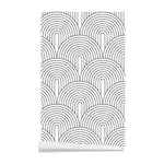 papier peint auto adhésif mur noir blanc motif géométrique moderne 3d opaquet 6mètres