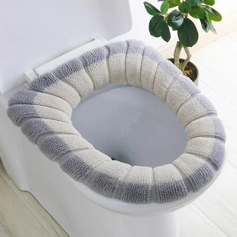 couvre siège toilette velours gris rose bleu vert beige confortable moderne salon