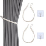 rubans fixation rideaux tissu corde tressée coton chanvre gris beige moderne rustique adhésif