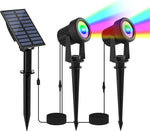 projecteur solaire led changeante ip65 étanche moderne noir matextérieur jardin fixepiquet