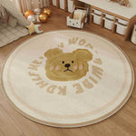 tapis rond alphabet ours enfant floral géométrique polypropylène extérieur salon chambre bébéDecoration festive
