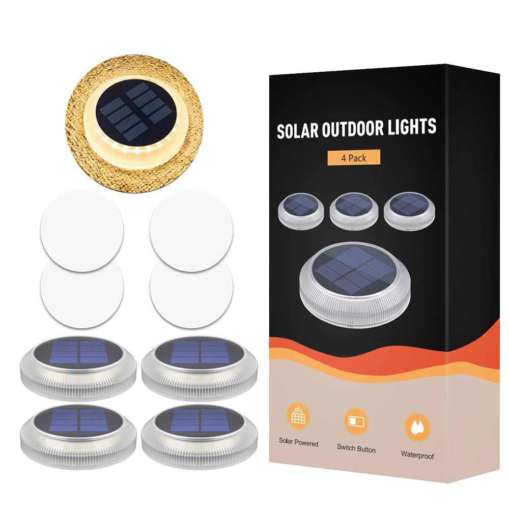lumières solaires led ip68 auto on off extérieures étanches blanc bleu moderne
