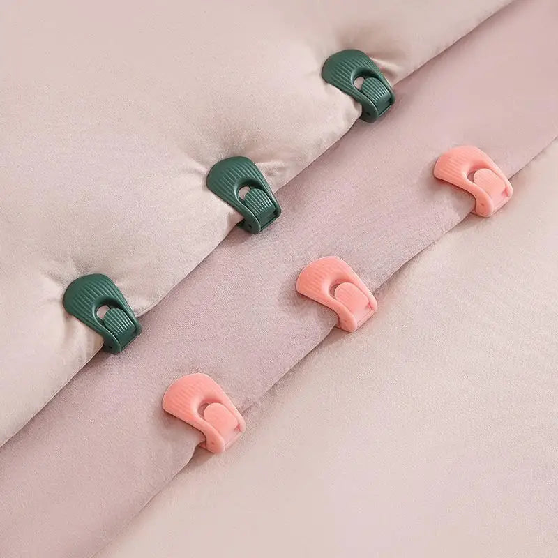 clips literie blanc vert rose rayures modernes sans épingles antidérapants fixations housse couette drap