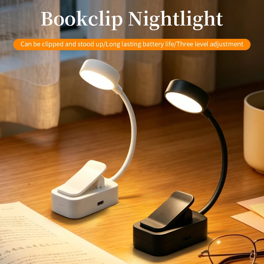 lampe led rechargeable pince flexible moderne blanc noir régulable