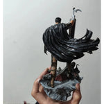 statue résine gris noir figurine articulée épée base sculptée occasion anniversaire thème gens rétro
