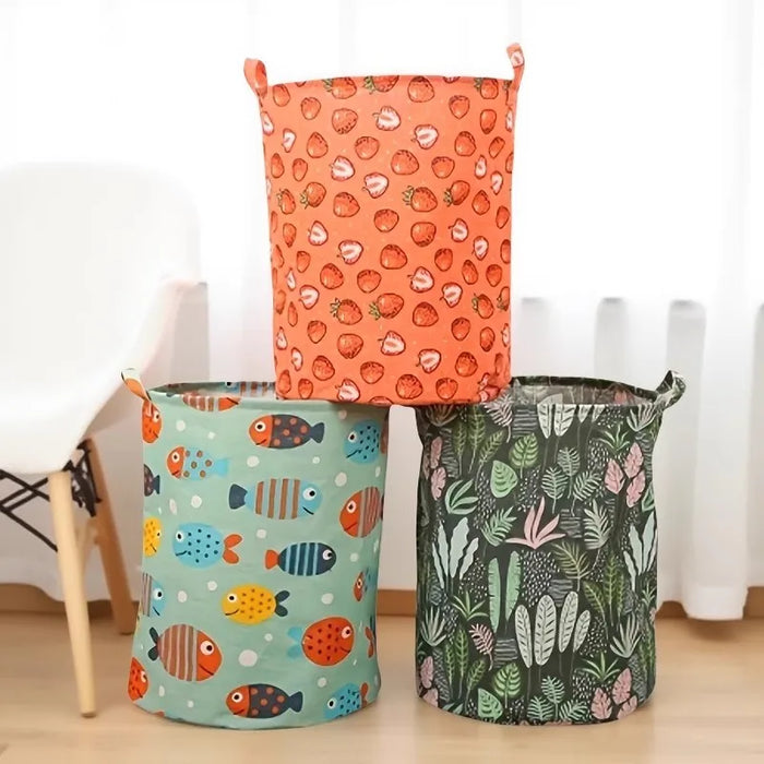 Panier à linge pour salle de bain en polyester gris clair