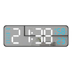 horloge numérique murale moderne écran led noir vert bleu blanc