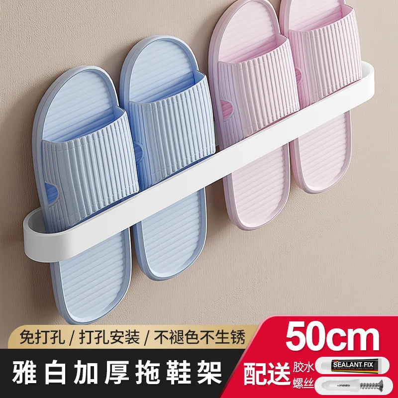 porte sabots mural adhésif moderne texture mat blanc bleu clair rose pâle